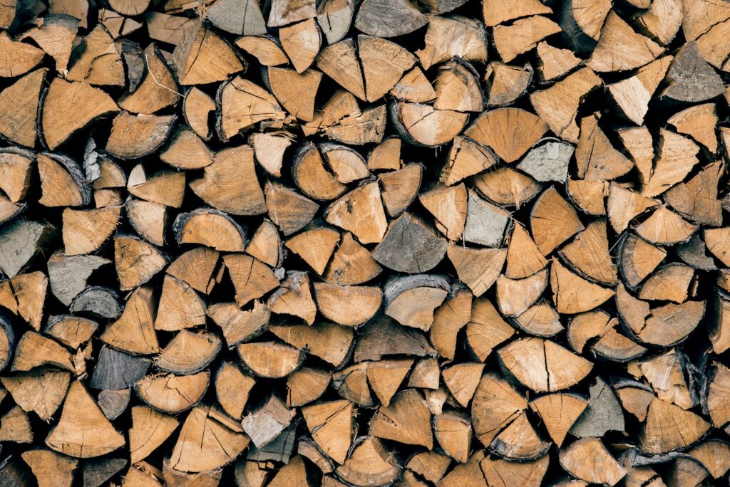 pile of brown firewood